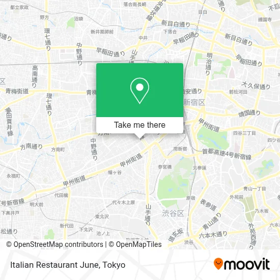 Italian Restaurant June map