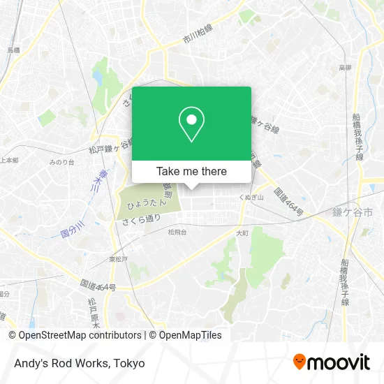 Andy's Rod Works map