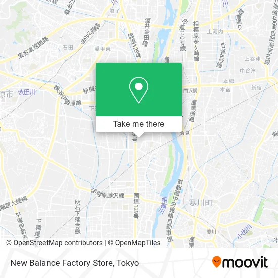 New Balance Factory Store map