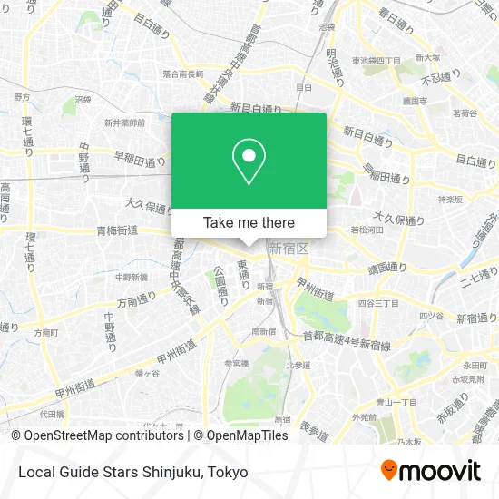 Local Guide Stars Shinjuku map