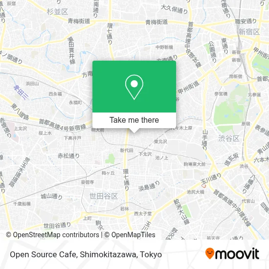 Open Source Cafe, Shimokitazawa map