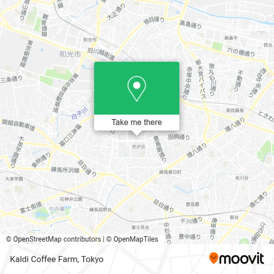 Kaldi Coffee Farm map