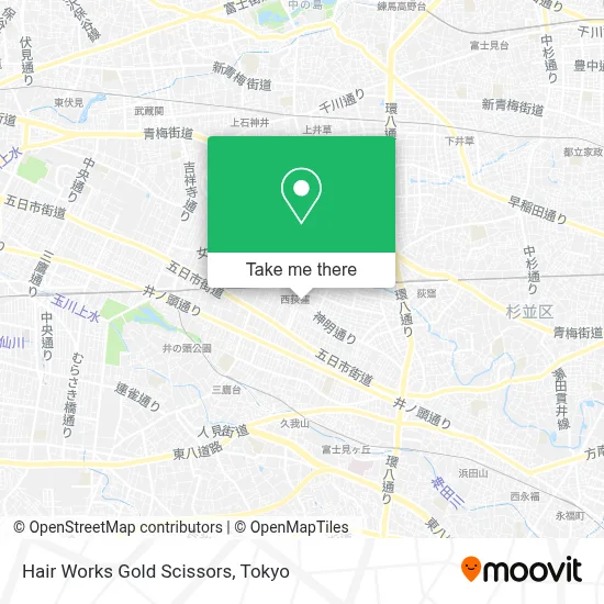 Hair Works Gold Scissors map