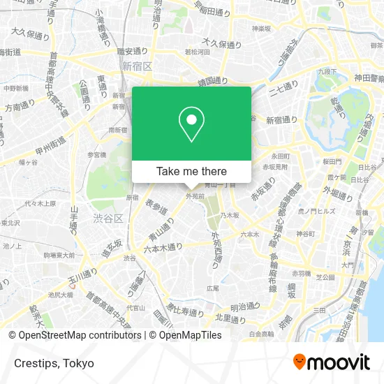 Crestips map