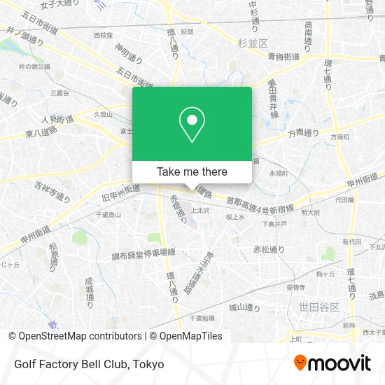 Golf Factory Bell Club map