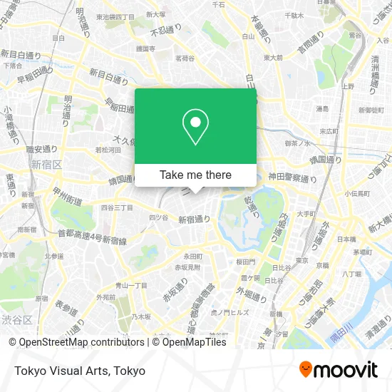 Tokyo Visual Arts map