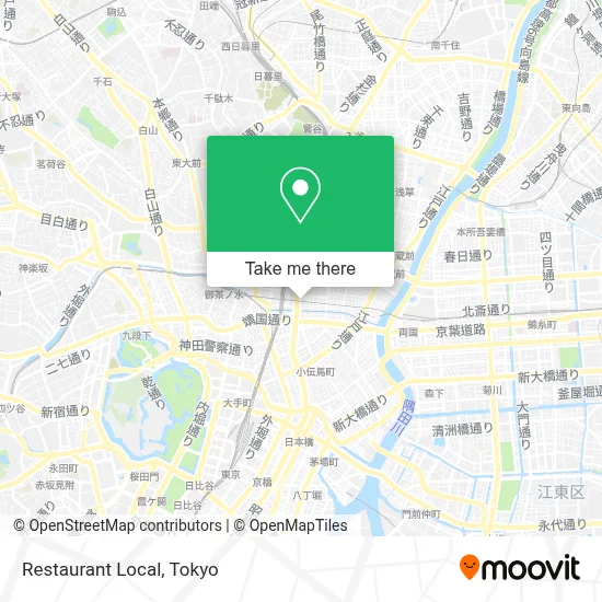 Restaurant Local map