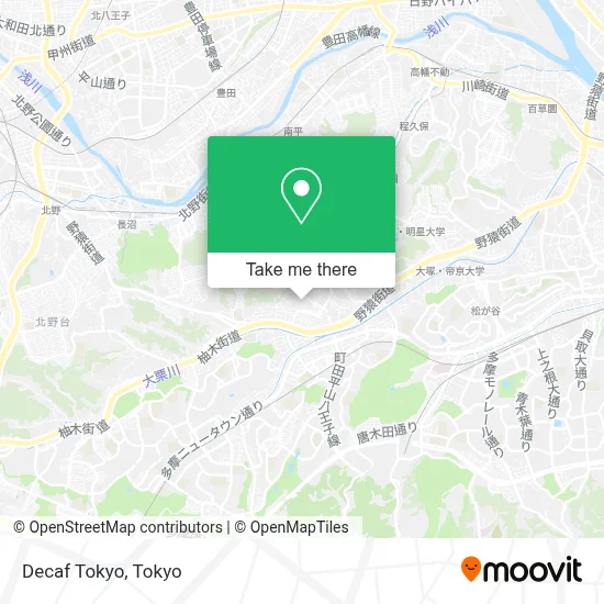 Decaf Tokyo map