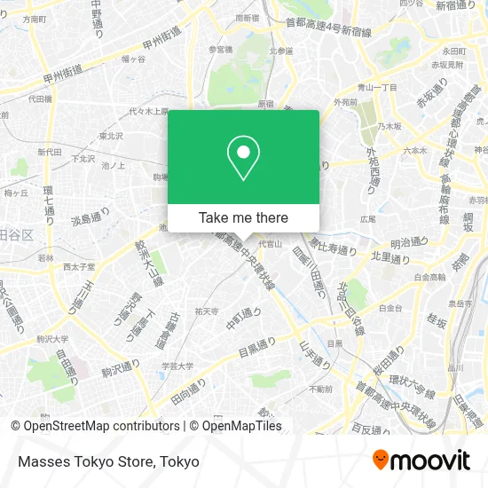 Masses Tokyo Store map