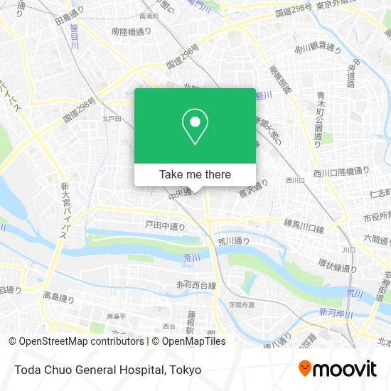 Toda Chuo General Hospital map