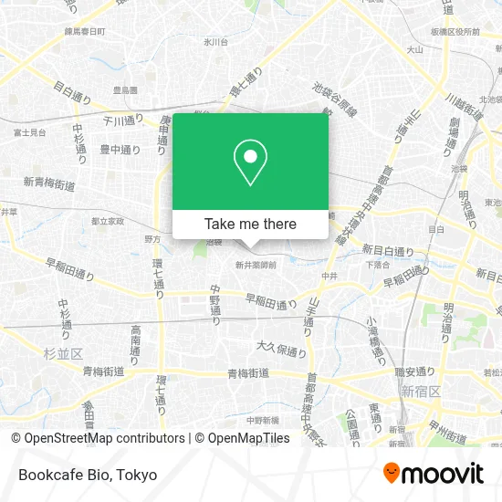 Bookcafe Bio map
