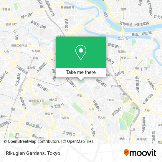 Rikugien Gardens map