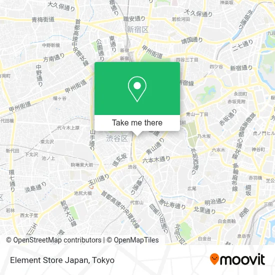 Element Store Japan map