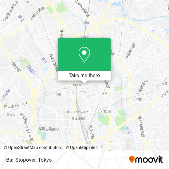 Bar Stopover map