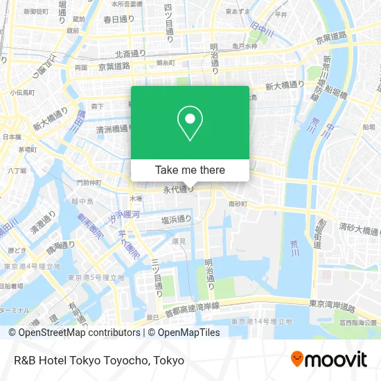 R&B Hotel Tokyo Toyocho map