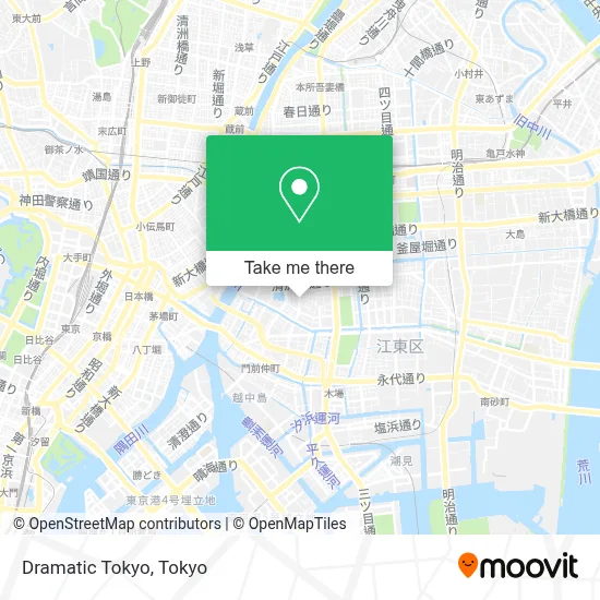 Dramatic Tokyo map