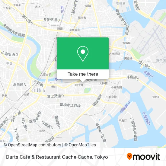 Darts Cafe & Restaurant Cache-Cache map