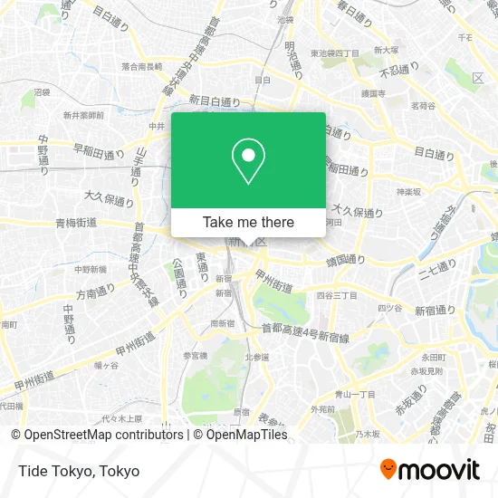 Tide Tokyo map