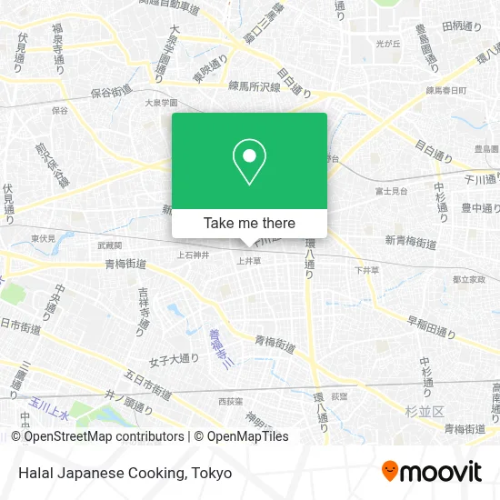 Halal Japanese Cooking map
