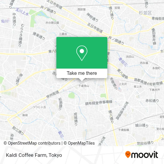 Kaldi Coffee Farm map