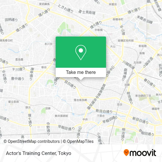 Actor's Training Center map