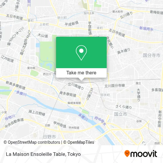 La Maison Ensoleille Table map