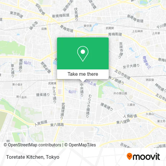 Toretate Kitchen map