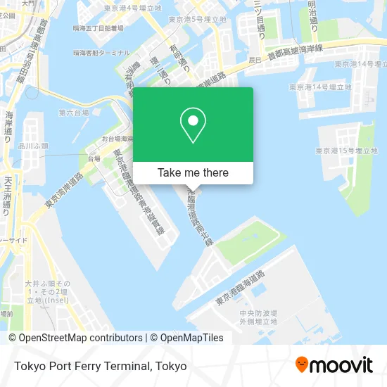 Tokyo Port Ferry Terminal map