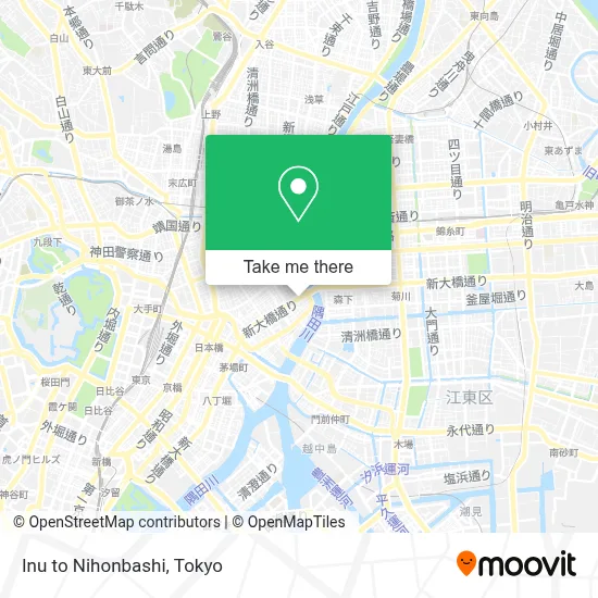 Inu to Nihonbashi map