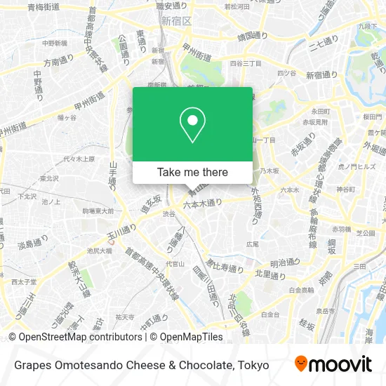Grapes Omotesando Cheese & Chocolate map