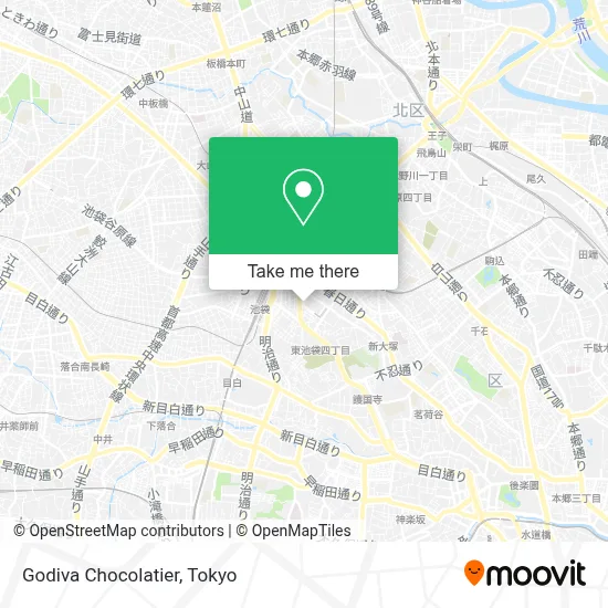 Godiva Chocolatier map