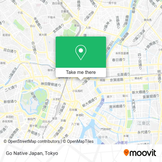 Go Native Japan map