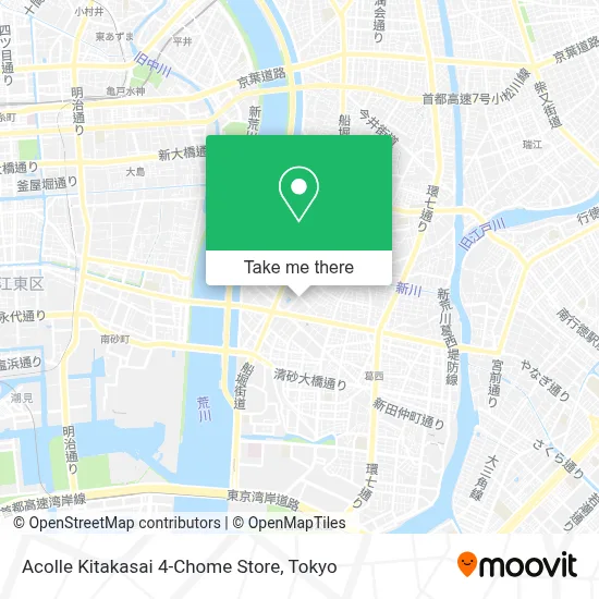 Acolle Kitakasai 4-Chome Store map