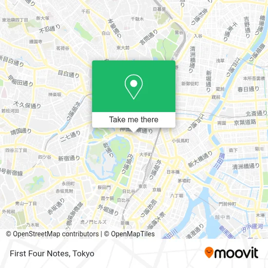 First Four Notes map