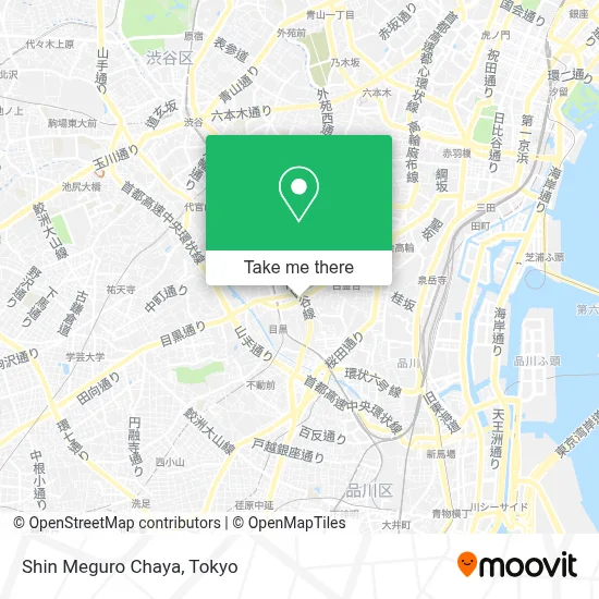 Shin Meguro Chaya map