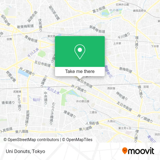 Uni Donuts map