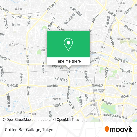 Coffee Bar Gallage map
