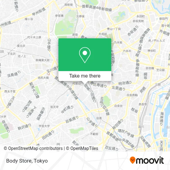 Body Store map