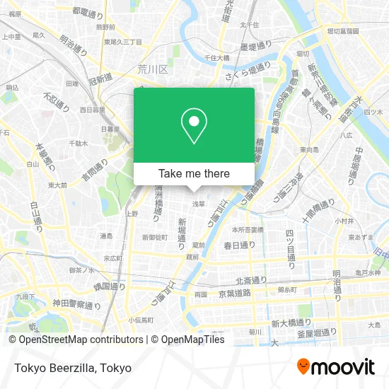 Tokyo Beerzilla map