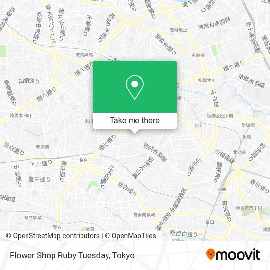Flower Shop Ruby Tuesday map