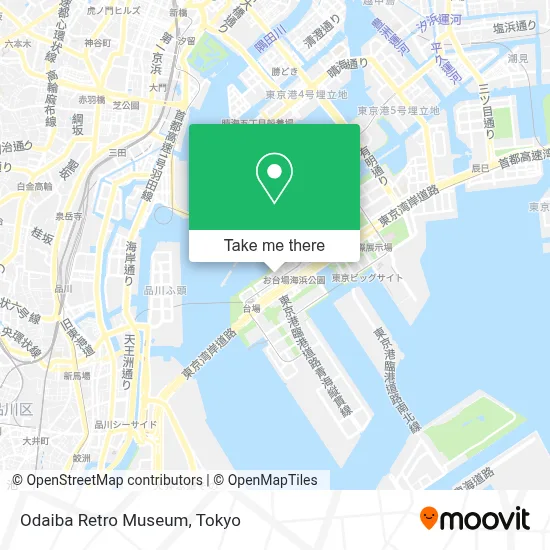 Odaiba Retro Museum map
