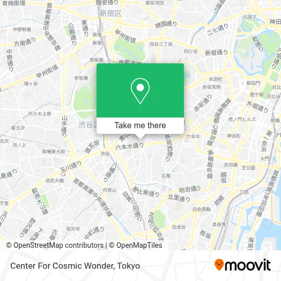 Center For Cosmic Wonder map