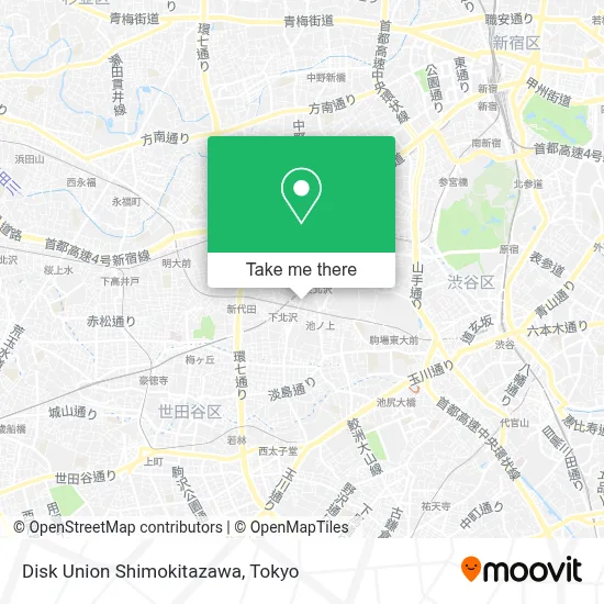 Disk Union Shimokitazawa map