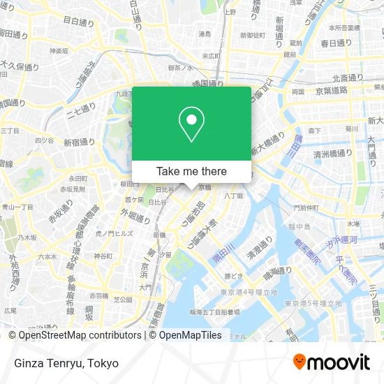 Ginza Tenryu map