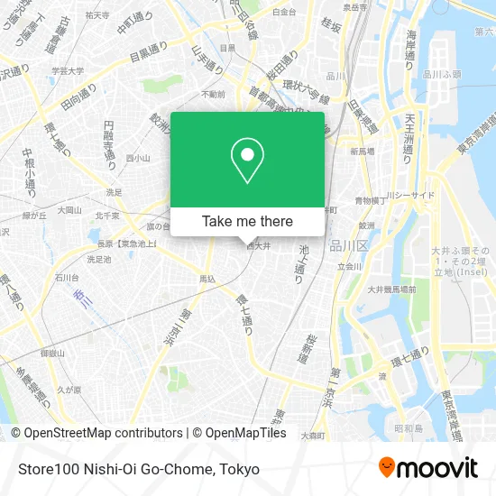 Store100 Nishi-Oi Go-Chome map