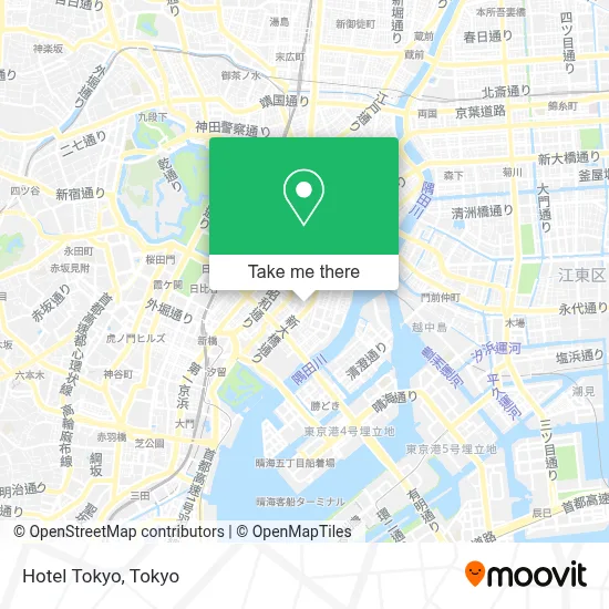 Hotel Tokyo map
