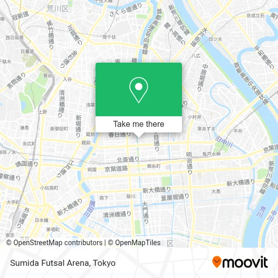 Sumida Futsal Arena map