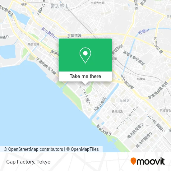 Gap Factory map