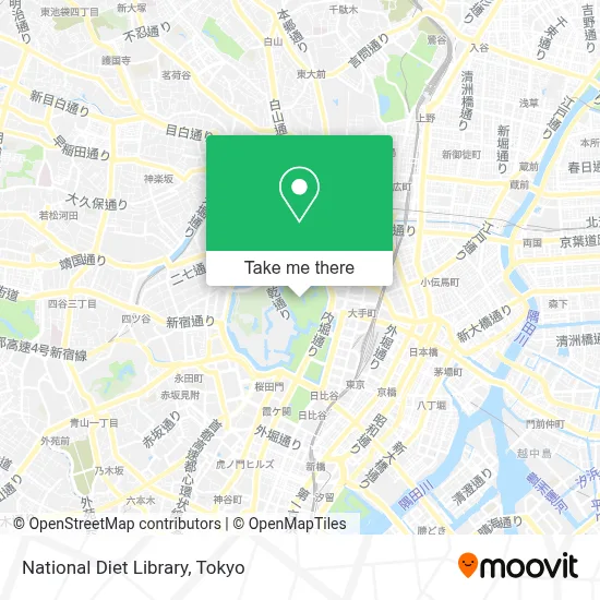 National Diet Library map