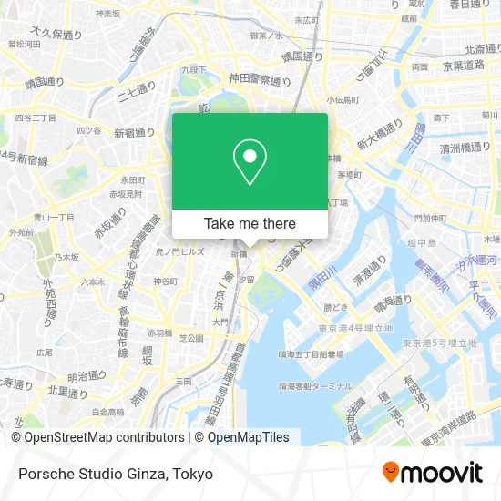 Porsche Studio Ginza map